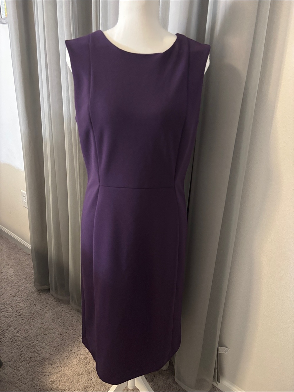 Premise Purple Sleeveless Midi Sheath Dress